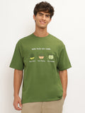 Oversized Tee | French Terry 240 GSM | Bronze Green